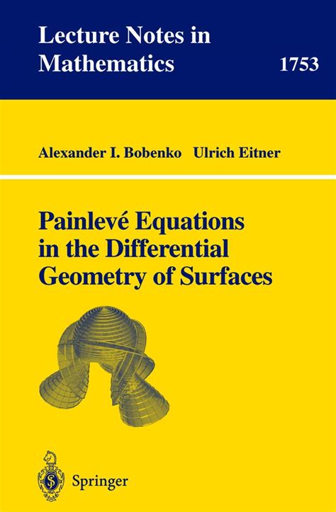 Painleve Equations in the Differential Geometry of Surfaces Epub