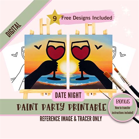 Paint And Sip Templates For Men