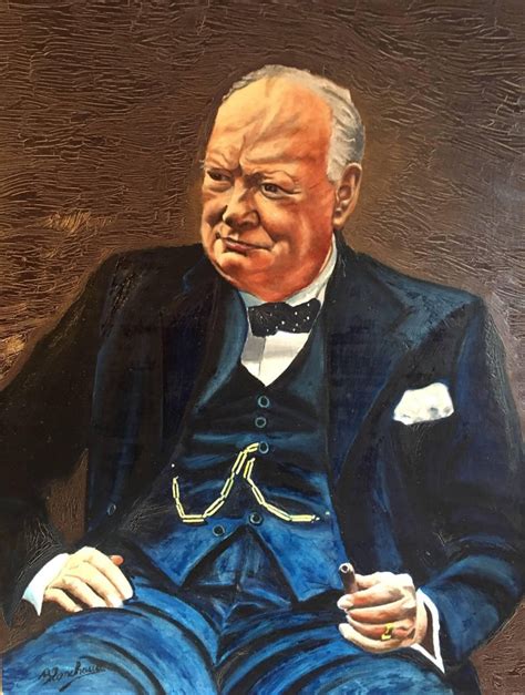 Painted Portrait of Winston Churchill: A Masterpiece of British History