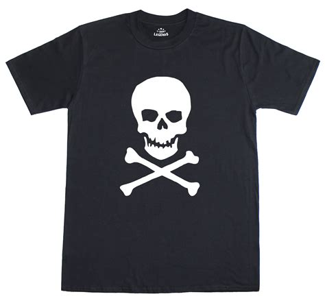 Pair a classic skull and crossbones t-shirt