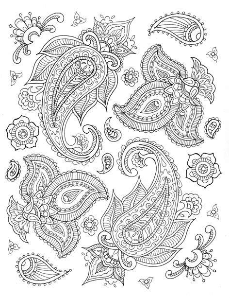 Paisley and Flowers Adults Coloring Book Paisley Mandalas and Mehndi Designs Epub
