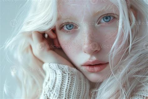 Pale Complexion and Blue Highlights: