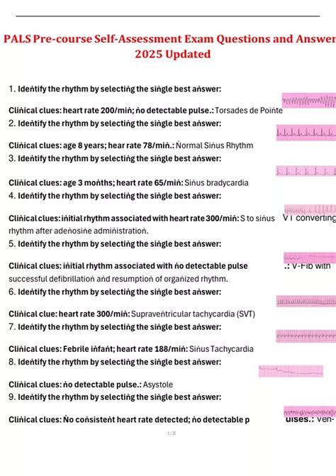 Pals Exam Answers 2013 Doc