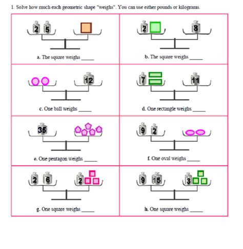 Pan Balance Problems With Answers Reader