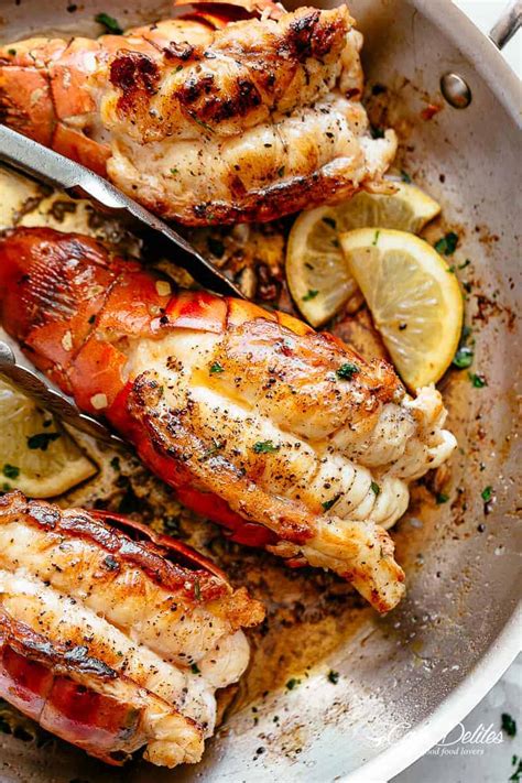 Pan-Seared Lobster Tails: