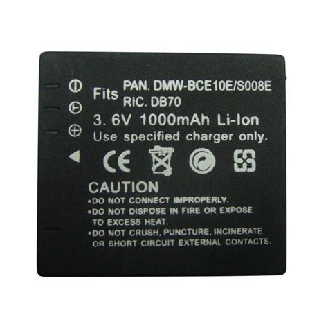 Panasonic Battery CGA S008 DMW BCE10 VW VBJ10 PDF