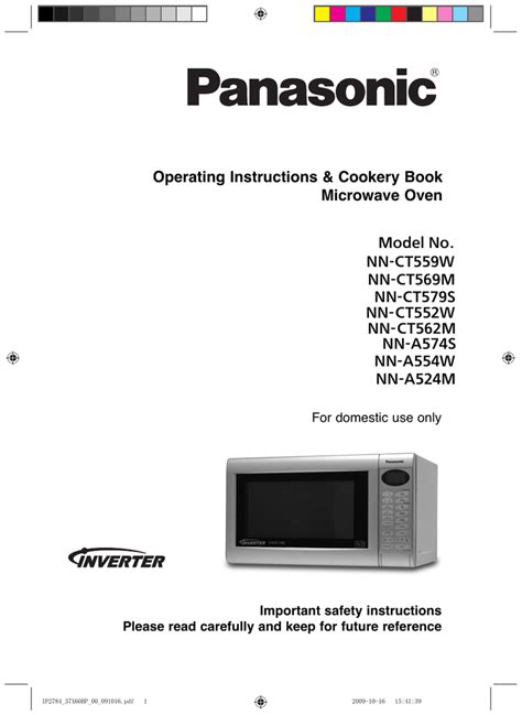 Panasonic Inverter 900w Microwave Manual - Manualware - Panasonic Inverter Slimline Combi Microwave Manual Ebook Doc