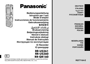 Panasonic Rr-qr160 Pdf Manual Book Ebook Reader