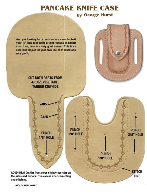 Pancake Knife Sheath Template