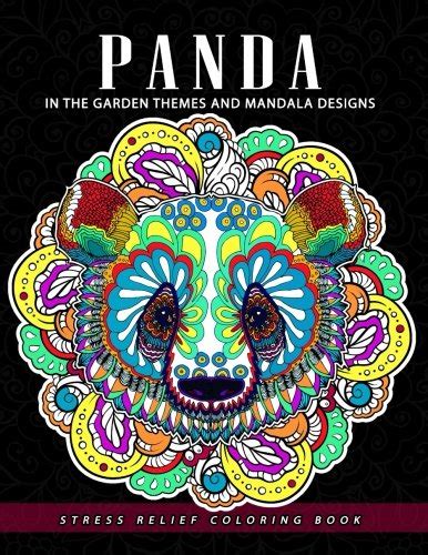 Panda Coloring Book In the Garden Themes and Mandala Design