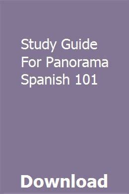 Panorama Spanish Answers PDF