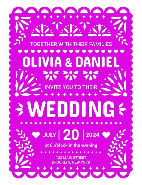Papel Picado Invitation Template