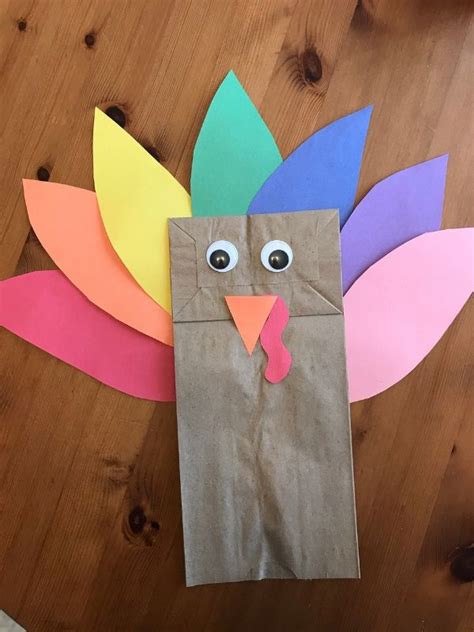 Paper Bag Turkey Craft Template