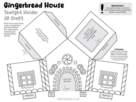 Paper Gingerbread House Template