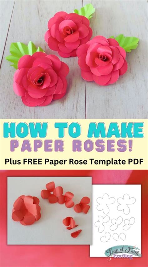 Paper Rose Template Free