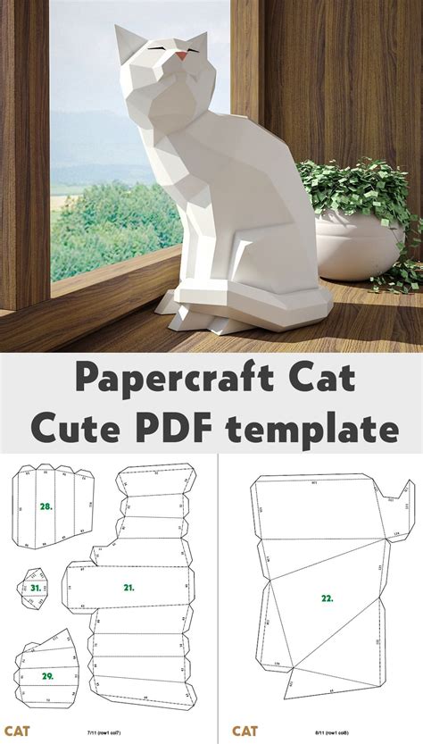 Papercraft Cat Template