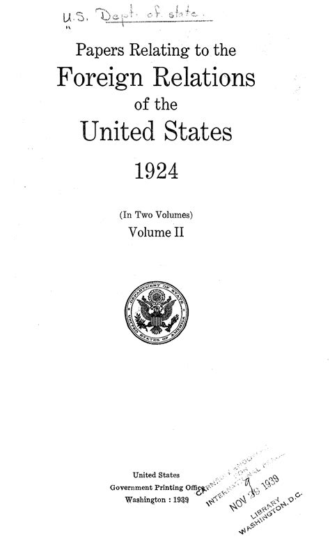 Papers Relating to the Foreign Relations of the United States Volume 2 Epub