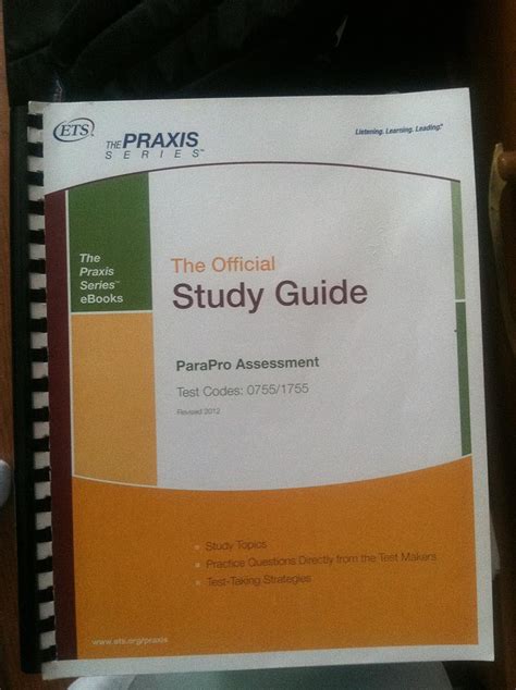 ParaPro Assessment Study Guide Test Codes 0755 and 1755 The Praxis Series Praxis Study Guides Doc