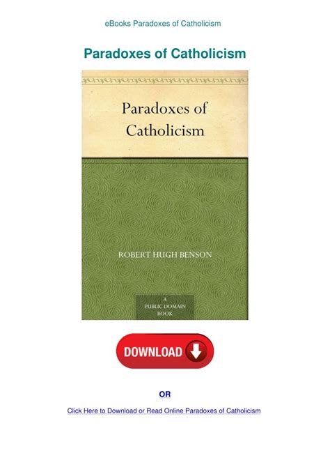 Paradoxes of Catholicism Reader