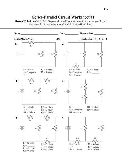 Parallel Circuits 142 Worksheet Answers Doc