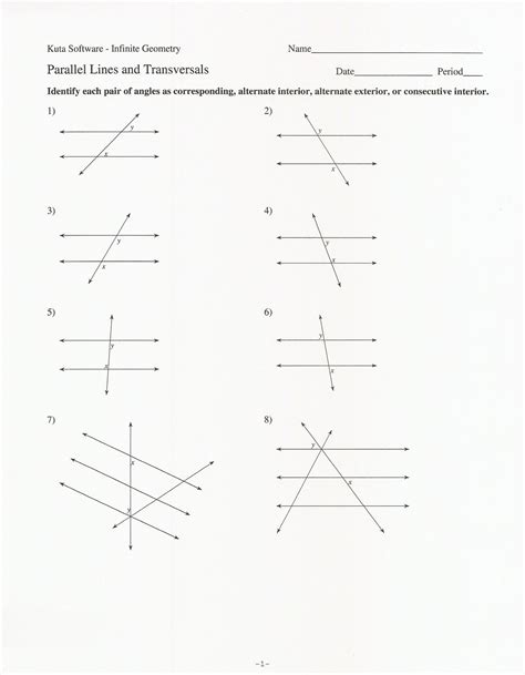 Parallel Lines And Transversal Answers Doc