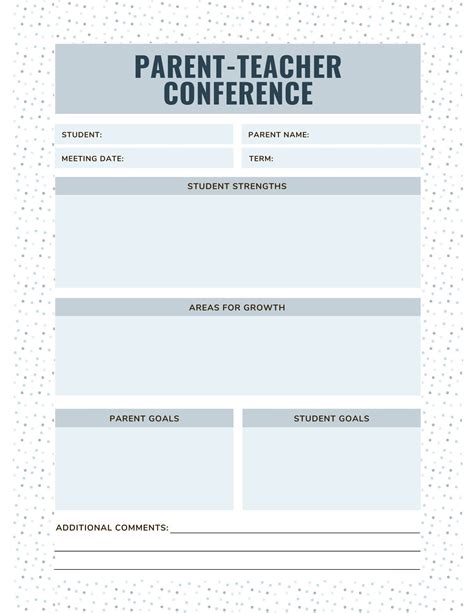 Parent Conference Template