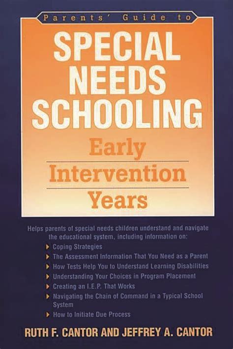 Parents Guide to Special Needs Schooling Early Intervention Years Epub