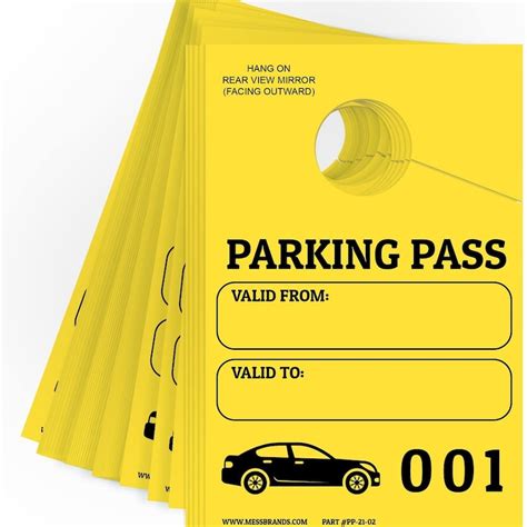 Parking Passes Template