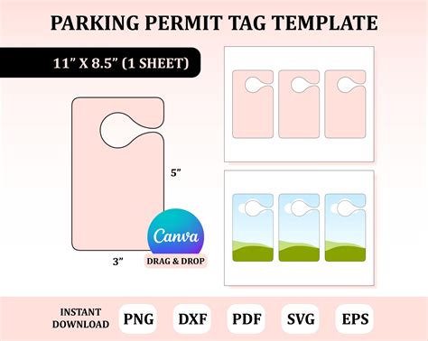 Parking Tag Template