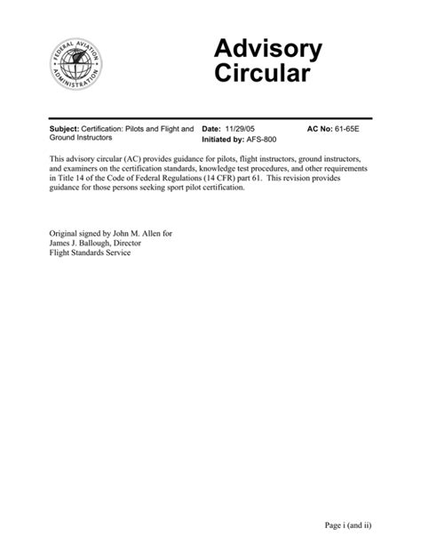 Part 21.9 Advisory Circular