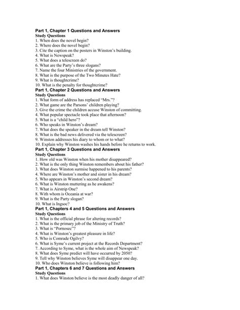 Part One Chapter 1 Questions And Answers Doc