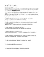 Part Three Burning Bright Comprehension Check Answers PDF