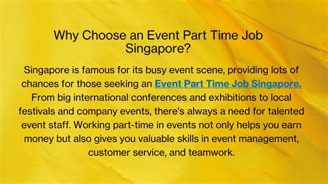 Part Time Event Jobs Singapore: 10,010 Ways to Earn Extra Cash