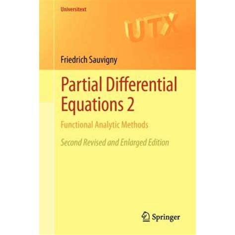 Partial Differential Equations 2 Functional Analytic Methods 1st Edition Epub