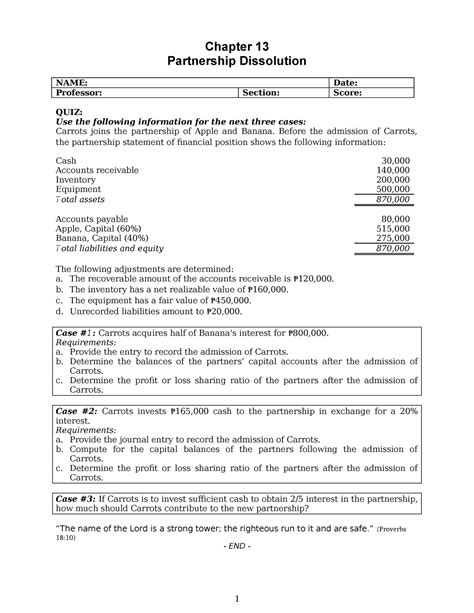 Partnership Practice Set Solution PDF