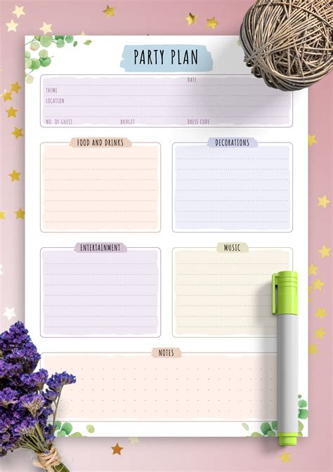 Party Planner Template Free Download