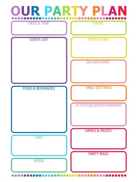 Party Planning Template