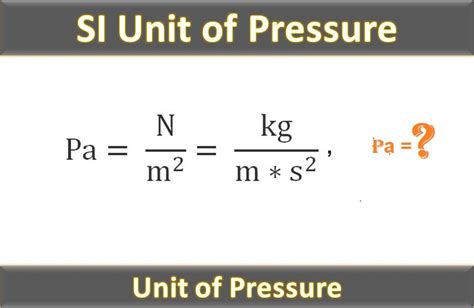 Pascal: The Base Unit of Pressure