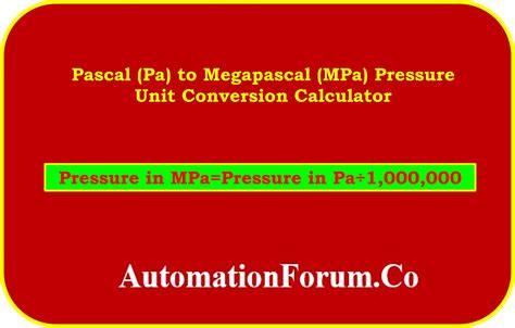 Pascals to Megapascals: A Comprehensive Guide to Unit Conversion