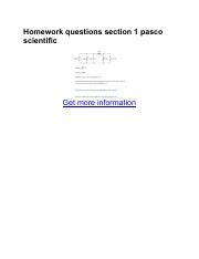 Pasco Scientific Homework Questions Section 4 Answers Kindle Editon