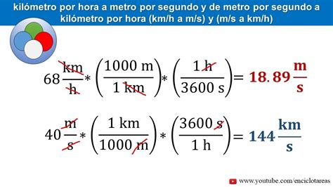 Paso 1: Comprende la relación entre km/h y m/s