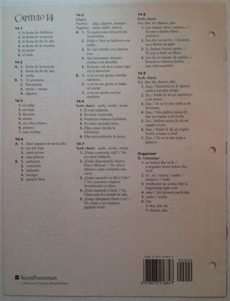 Paso A 3 Practice Workbook Answer Key Doc