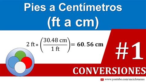 Pasos para convertir cm a pies