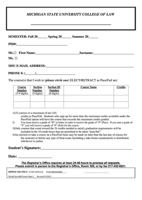 Pass/Fail Option for University of Michigan Classes