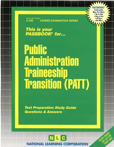 Passbook for Public Administration Traineeship Transition PATT PDF