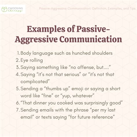 Passive-aggressive communication: