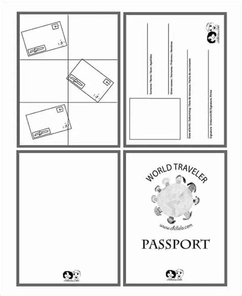 Passport Template Printable