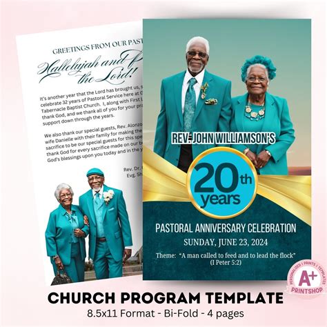 Pastor Anniversary Program Template
