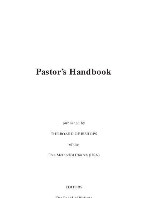 Pastor s Handbook Doc