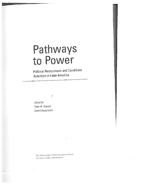 Pathways to Power Political Recruitment and Candidate Selection in Latin America Ebook Kindle Editon